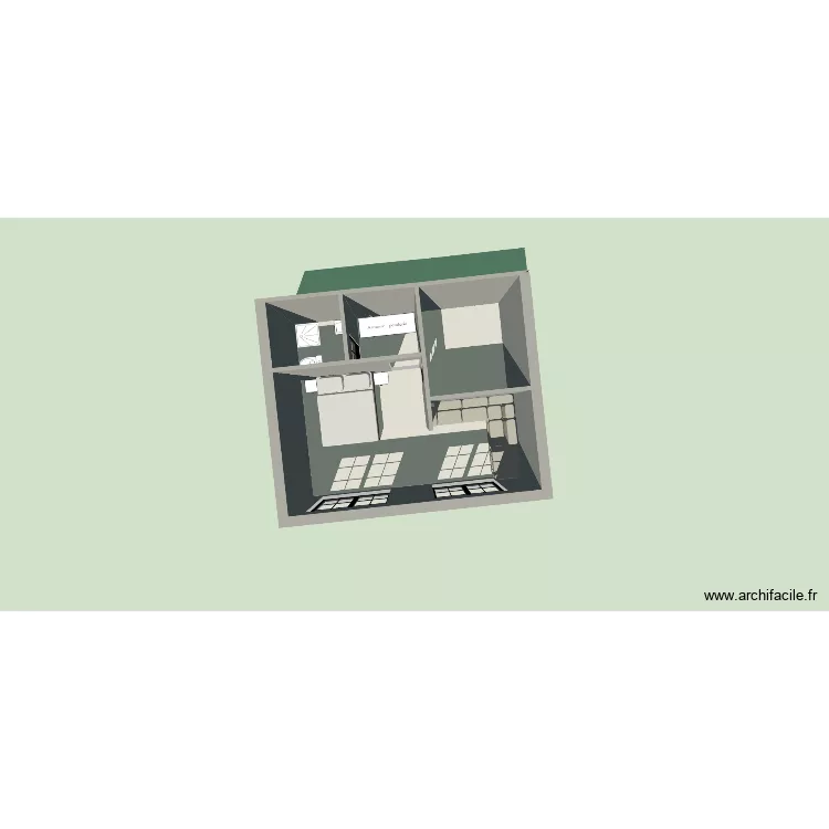 HAUT2. Plan de 4  et 30 m²
