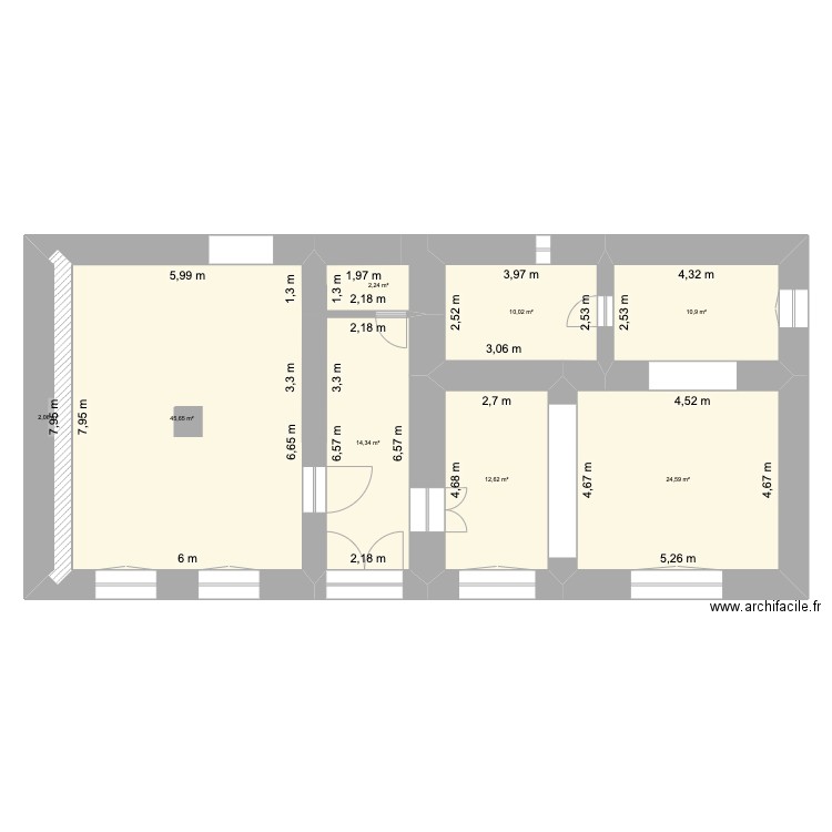ferme rénovée RDCH. Plan de 0 pièce et 0 m2
