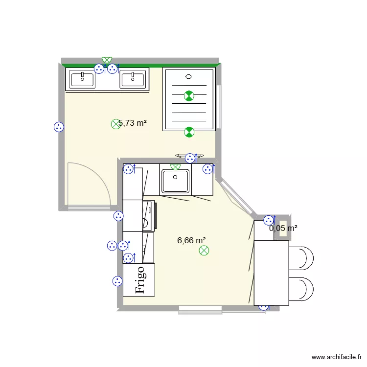 sebastopole. Plan de 3  et 12 m²