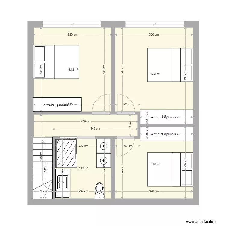 Maison Projet 3 - 88m2. Plan de 