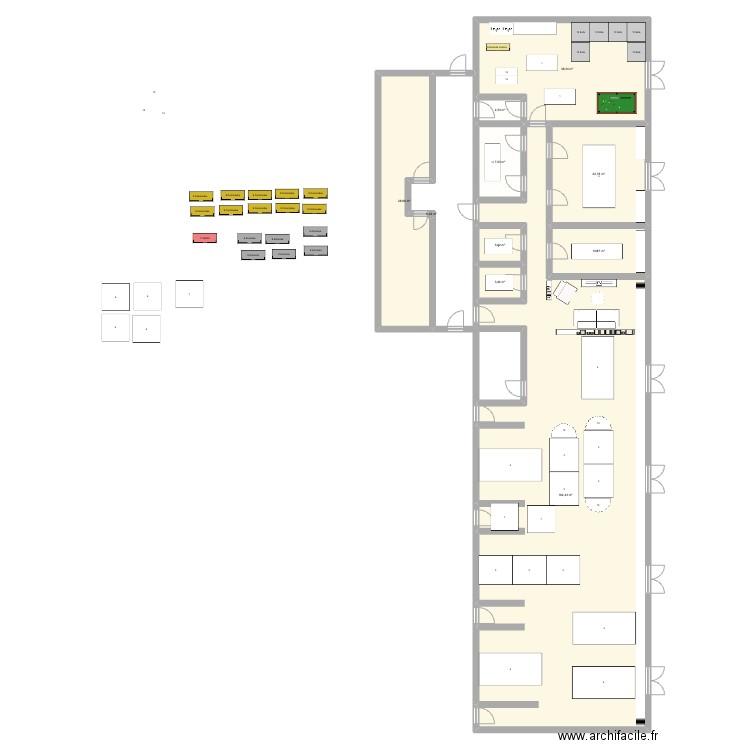 Office_plan MRE. Plan de 10 pièces et 300 m2