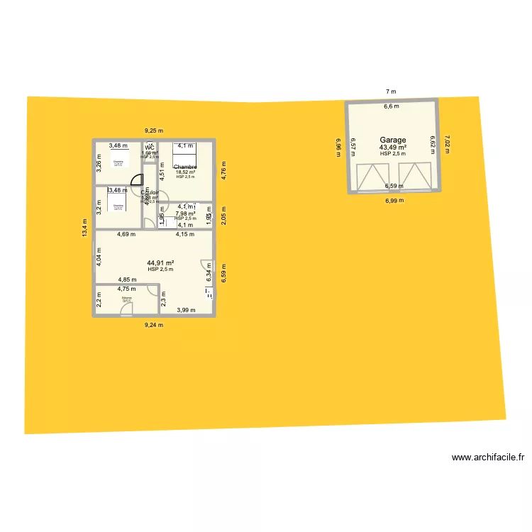 luccint2. Plan de 9 pièces et 155 m²