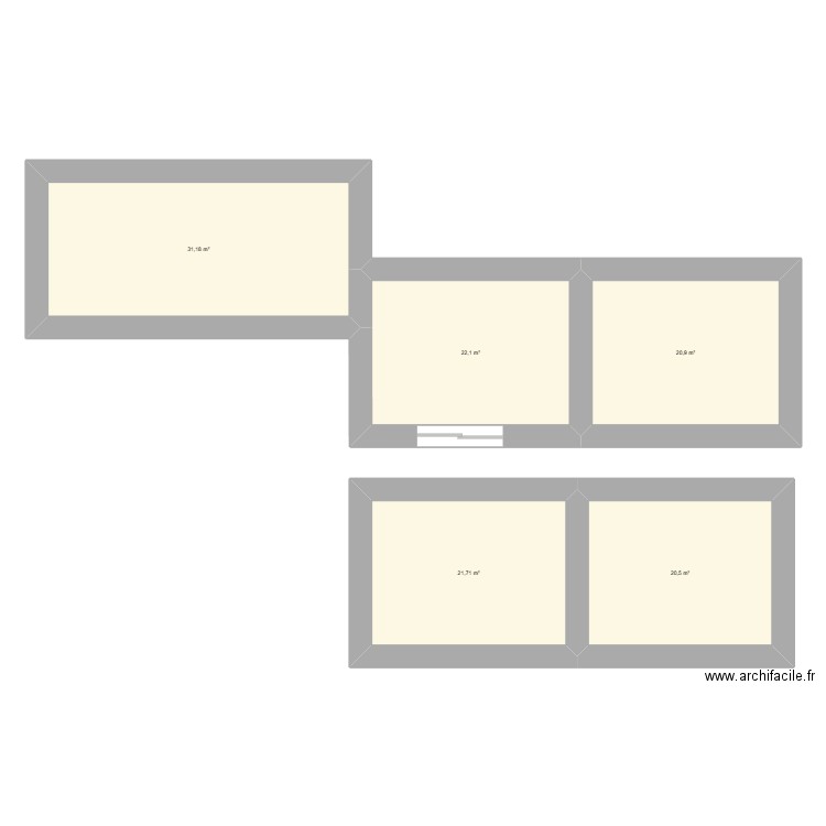 Maison Naintré. Plan de 5 pièces et 116 m2