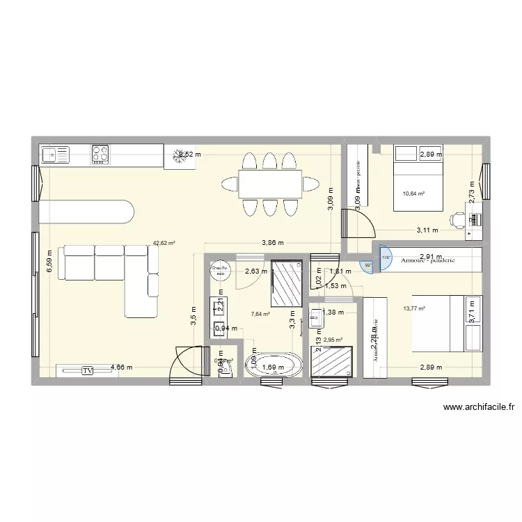 maison 2. Plan de 
