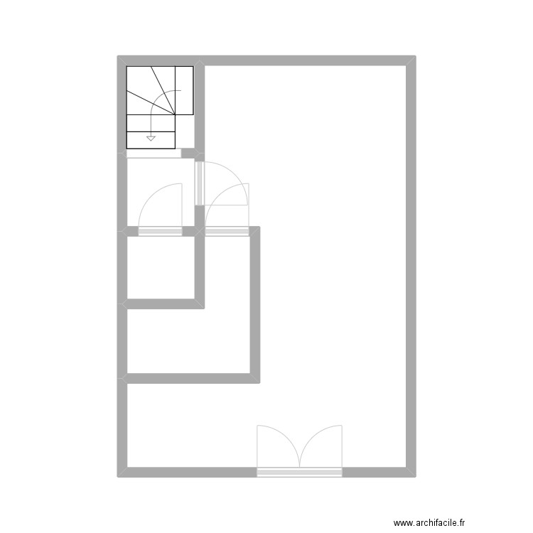 CREPERIE REFUGE. Plan de 5 pièces et 29 m2