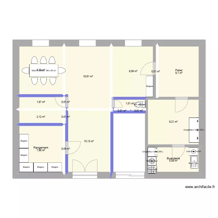 Sous sol R&eacute;am&eacute;nag&eacute;. Plan de 