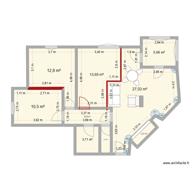 Appartement ACROPOLIS _ Après v2. Plan de 0 pièce et 0 m2