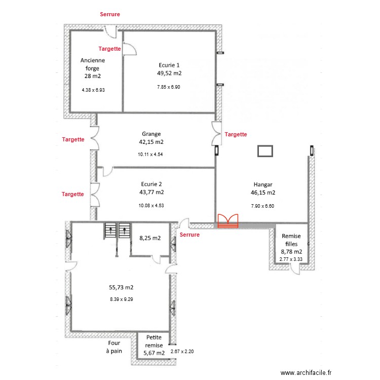 Dimensions. Plan de 0 pièce et 0 m2