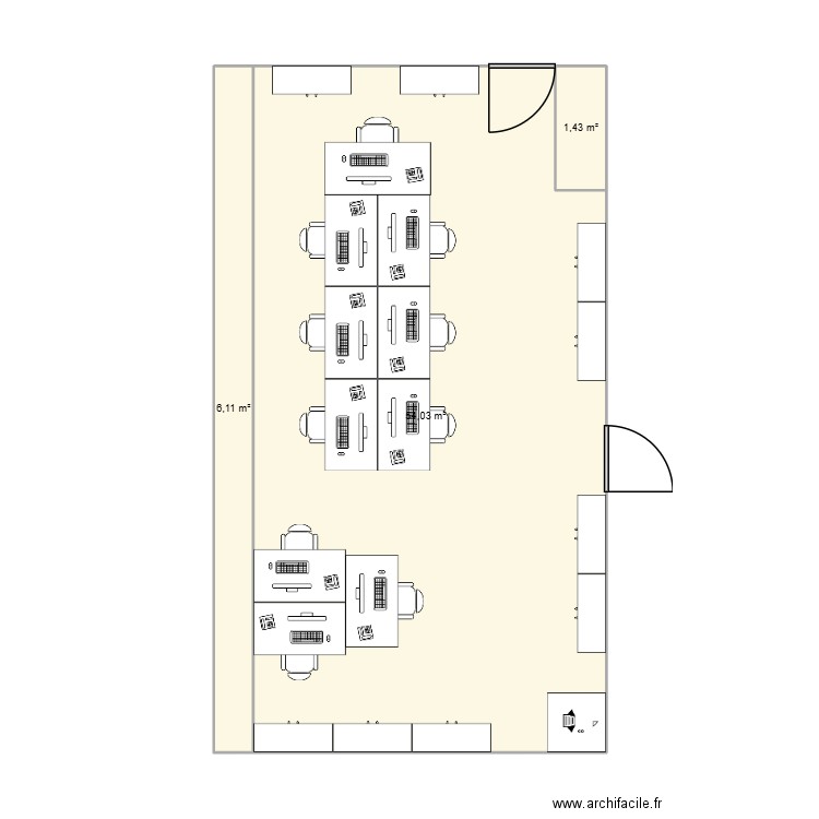 PLAN ADV. Plan de 3 pièces et 62 m2