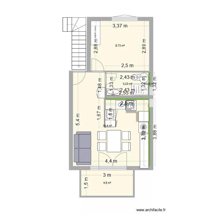 ESCALA 1.1. Plan de 5 et 37 m² ESCALA 1.1. Plan de 5 et 37 m²