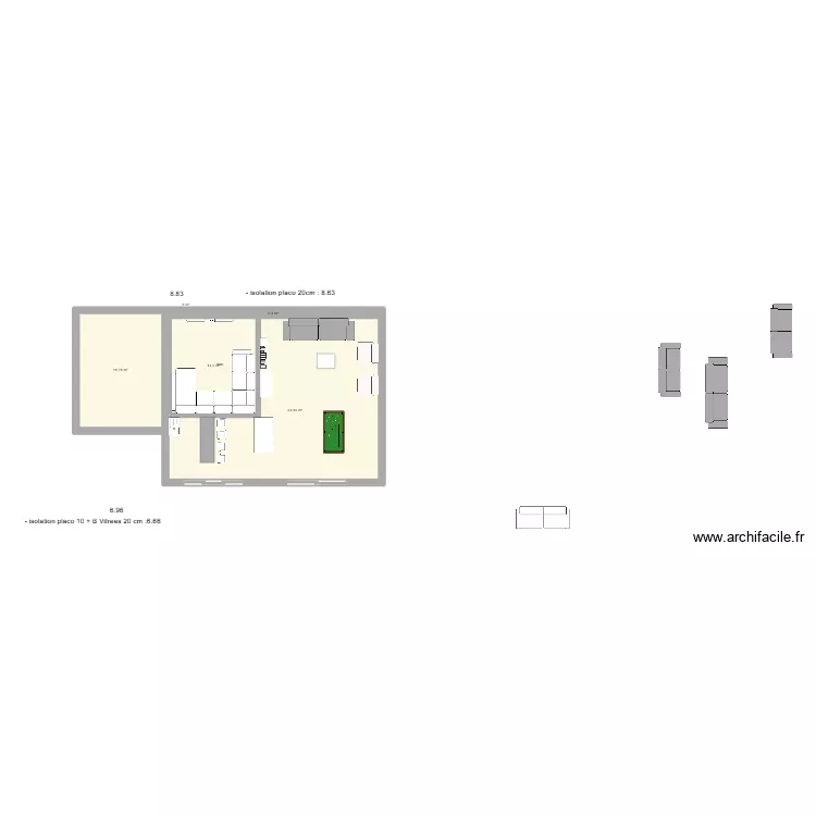 SALLE DE JEUX VERSION 5.3. Plan de 5 et 75 m² SALLE DE JEUX VERSION 5.3. Plan de 5 et 75 m²