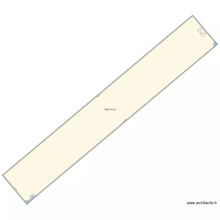 Plan Box bat 2. Plan de 1  et 1250 m²