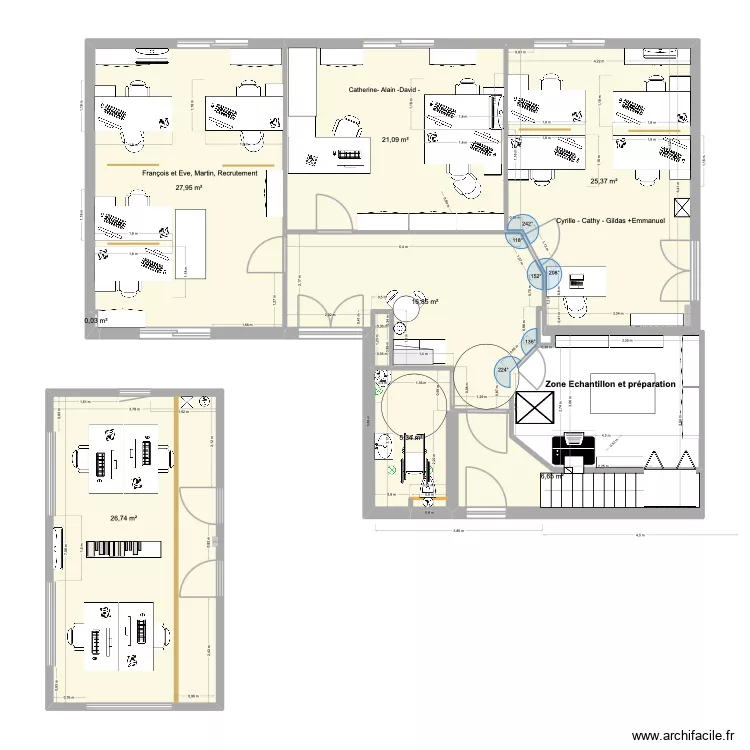 PROJET  5- WC PMR. Plan de 8  et 130 m²