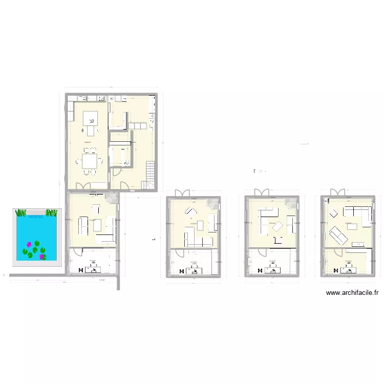 sejour1. Plan de 30 pièces et 226 m²