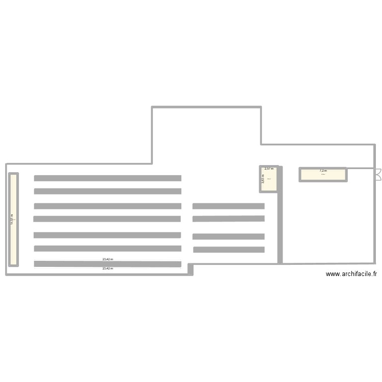 ty roz. Plan de 3 pièces et 38 m2