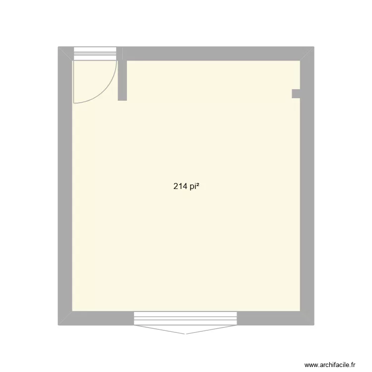 Salle de jeux. Plan de 1  et 20 m²