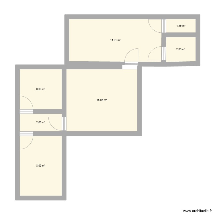 yona1318. Plan de 7 pièces et 51 m2