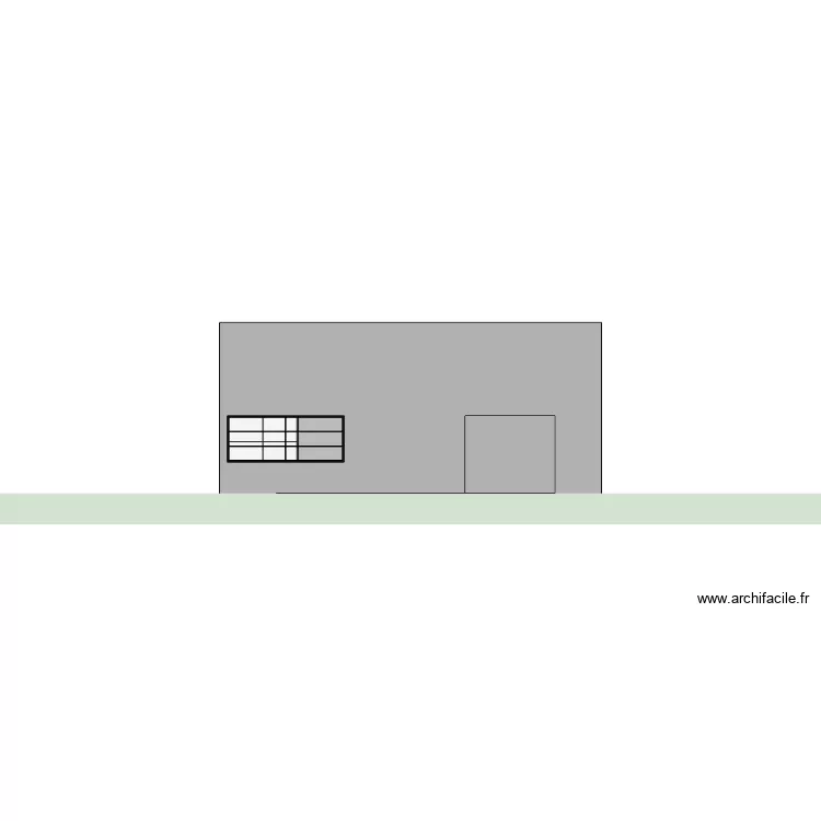 demande de travaux vitrine facade. Plan de 1  et 100 m²