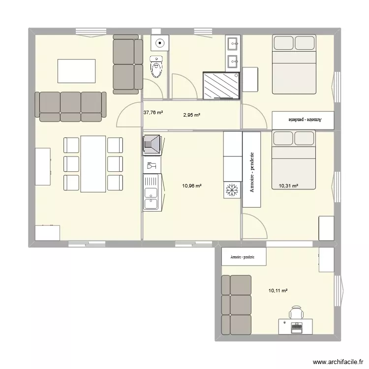plan2. Plan de 5 Pièces et 72 m² plan2. Plan de 5 Pièces et 72 m²