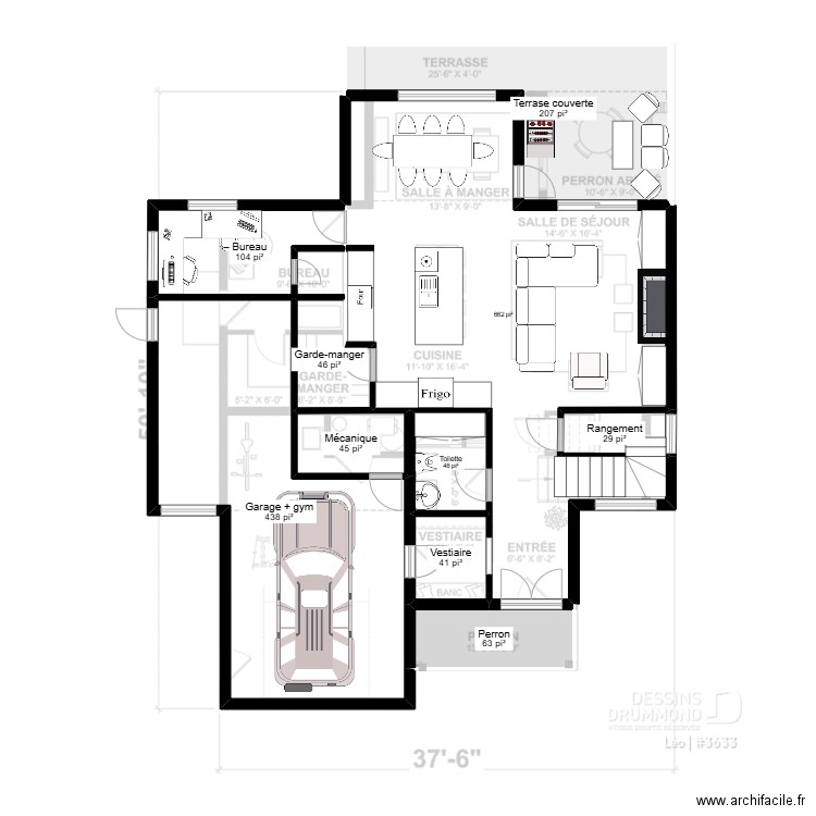 Plan modifié REV0. Plan de 10 pièces et 156 m2