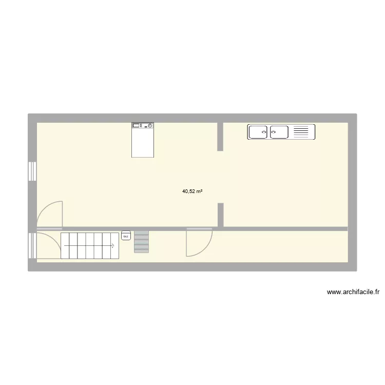 haut-pr&eacute; sous sol. Plan de 1  et 41 m²