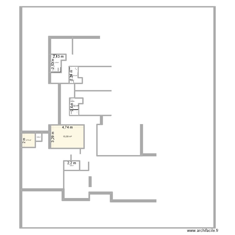 MAISON PLAN 2. Plan de 7 pièces et 34 m2