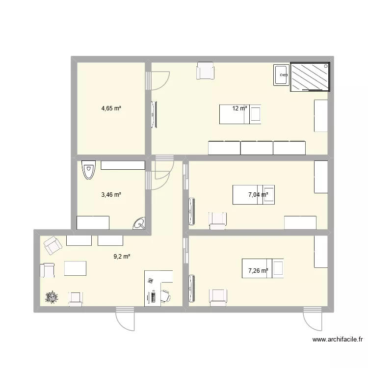 christine institut. Plan de 6 et 44 m² christine institut. Plan de 6 et 44 m²