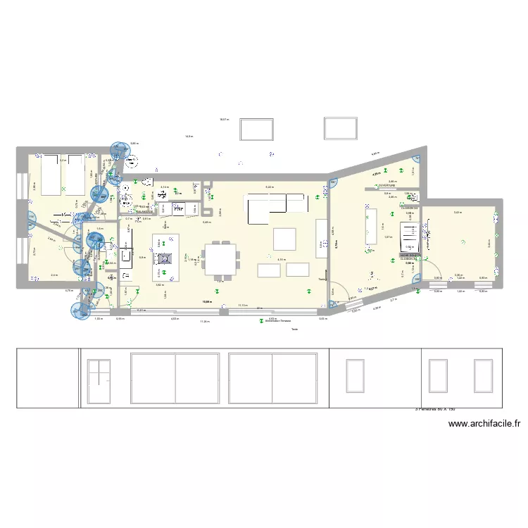 PROJET CAILLE - AMENAGEMENT INTERIEUR SALON. Plan de 