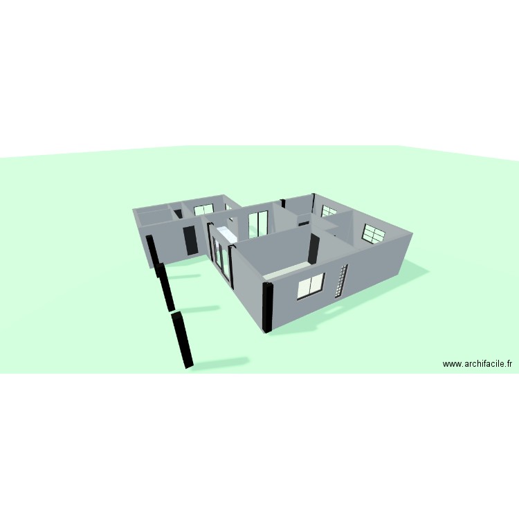 Hnaman renov ind B. Plan de 7 pièces et 58 m2