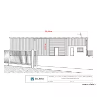 VUE EN PLAN FA&Ccedil;ADE EXISTNAT NORD OUEST PLOMB FM