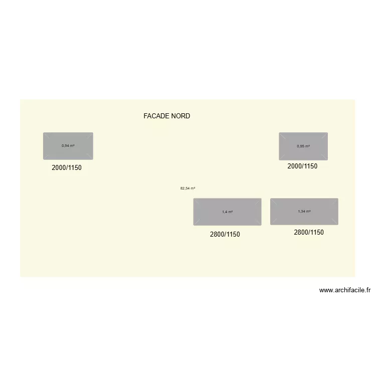 NORD. Plan de 5  et 98 m²
