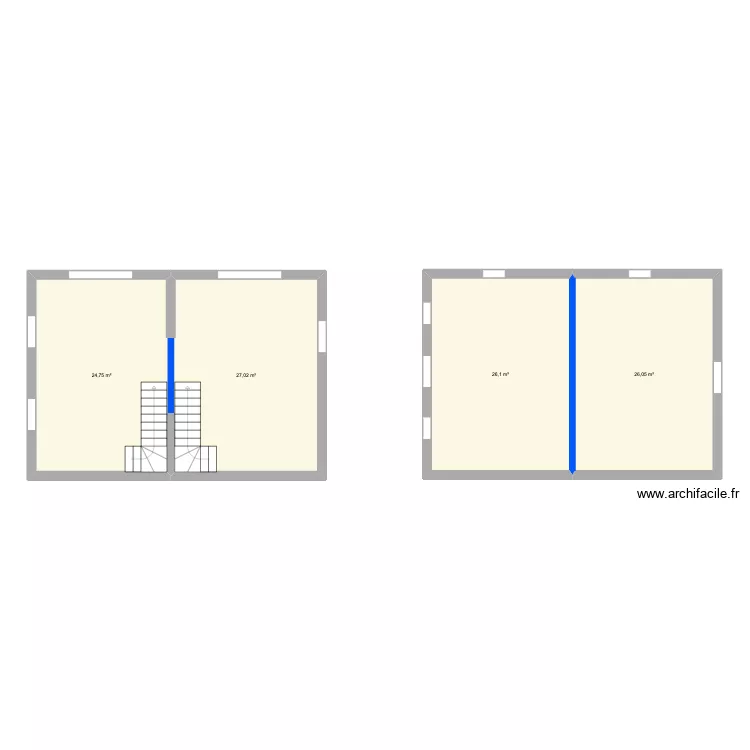 Chateau Jean Jaures Pavillon droite. Plan de 