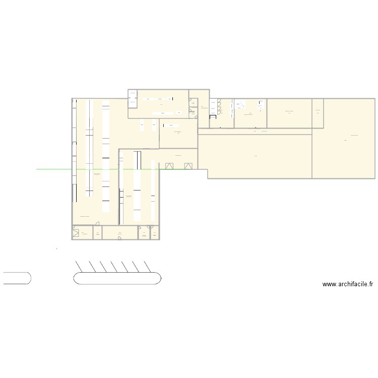 PROJET LIGNE PLATS CUISINES LTG v10. Plan de 18 pièces et 3234 m2