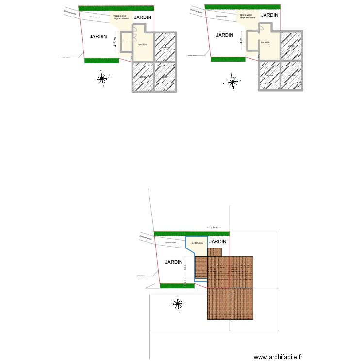 Plan de masse avt projet. Plan de 17 pièces et 414 m2