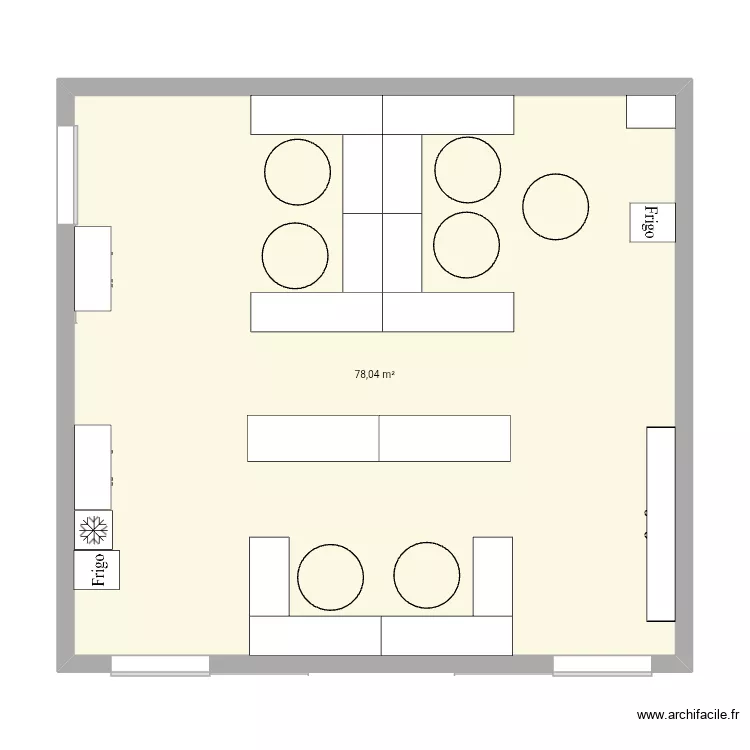 Plan cuisine deux. Plan de 1 Pièce et 78 m² Plan cuisine deux. Plan de 1 Pièce et 78 m²