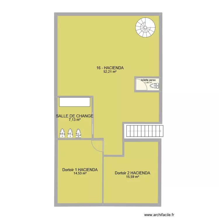 R+1 HACIENDA. Plan de 5 pièces et 91 m² R+1 HACIENDA. Plan de 5 pièces et 91 m²