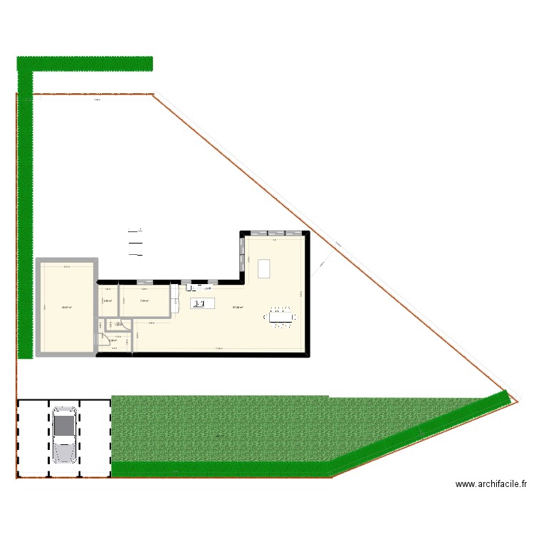 PJ1. Plan de 6 pièces et 93 m2