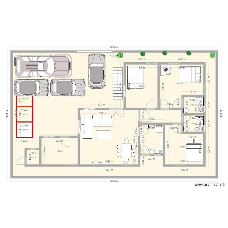 Elvis nzita /EMF CONSTRUICTION. Plan de 11 pièces et 245 m2