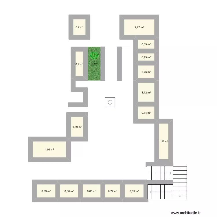 Plan remise des dipl&ocirc;mes. Plan de 16 Pièces et 15 m²