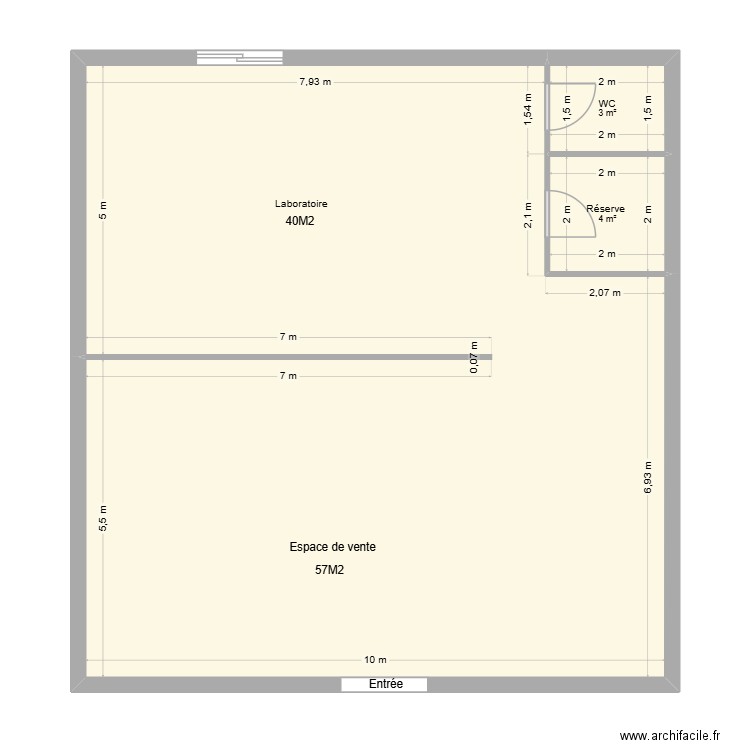 réa 2. Plan de 3 pièces et 105 m2