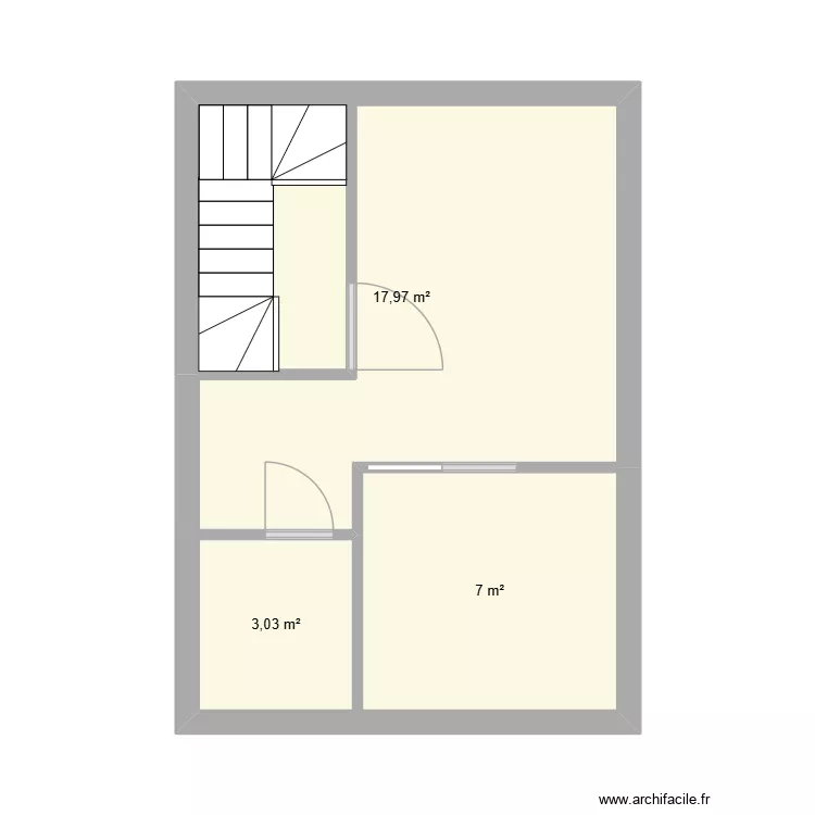 Roquevaire STUDIO. Plan de 3  et 28 m²
