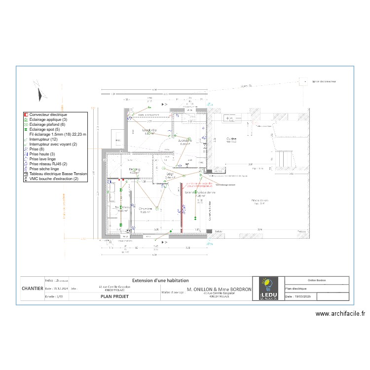 Onillon Bordron. Plan de 0 pièce et 0 m2