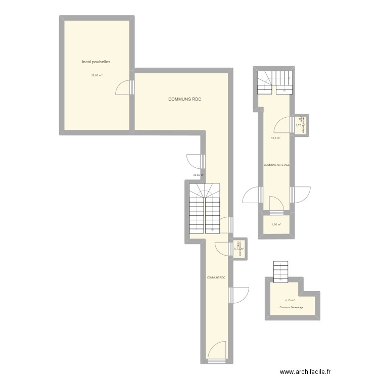 COMMUNS RDC. Plan de 0 pièce et 0 m2
