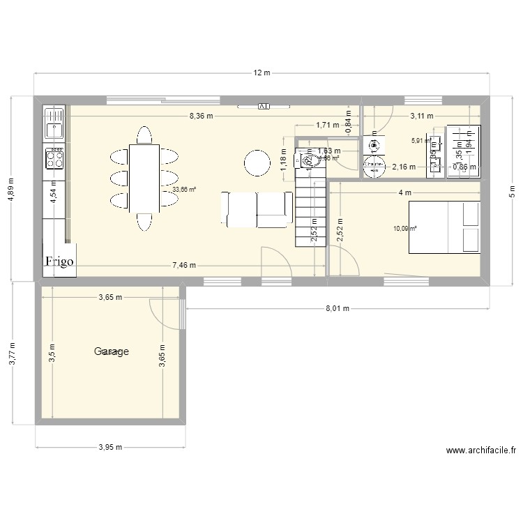 CRAMAIX 2. Plan de 8 pièces et 129 m2