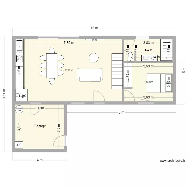 CRAMAIX 2. Plan de 7  et 129 m²