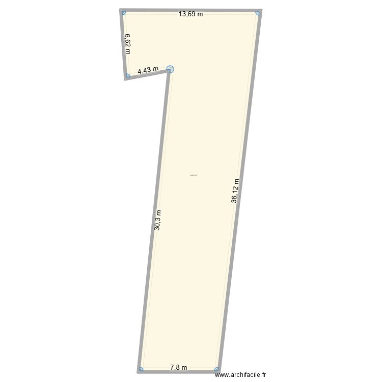 CELLULE ADJACENTE. Plan de 1 pièce et 319 m2