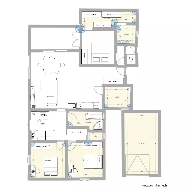 Maison 2. Plan de 