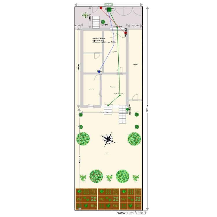 Plan de Masse  avant travaux  07/2025. Plan de 8 pièces et 277 m2