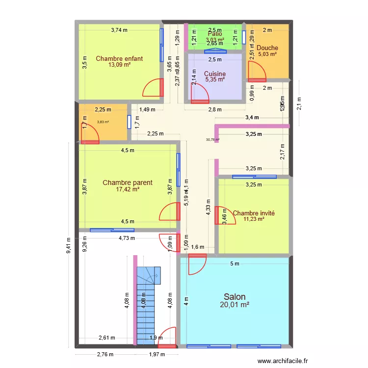 Plan 2 maison -- Charles. Plan de 9 et 110 m² Plan 2 maison -- Charles. Plan de 9 et 110 m²
