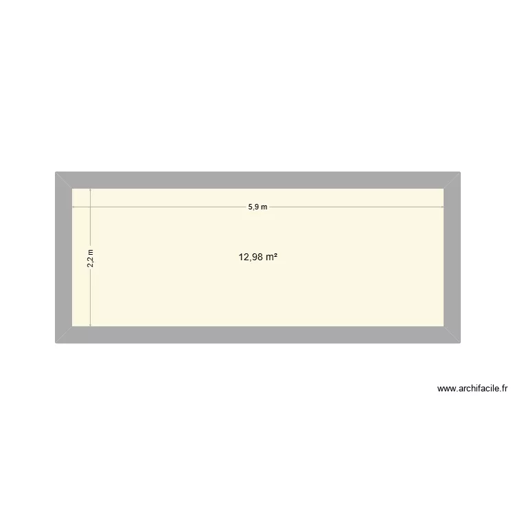 Projet beaurain. Plan de 1 pièce et 13 m²